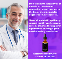 Load image into Gallery viewer, Vitamin B12 Liquid Drops #1 Energy, Nervous System, Mood, Cardiovascular Support