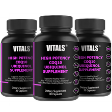Load image into Gallery viewer, CoQ10 Supplement Capsules, #1 Ubiquinol Pills For Cardiovascular Health Support, Skin Health & Energy Support