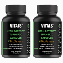 Load image into Gallery viewer, High Potency Turmeric Supplement Capsules