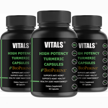 Load image into Gallery viewer, High Potency Turmeric Supplement Capsules