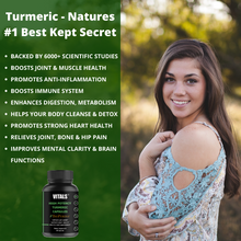 Load image into Gallery viewer, High Potency Turmeric Supplement Capsules