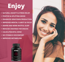 Load image into Gallery viewer, 5-htp 200mg capsules, #1 serotonin production, anti-anxiety, sleep, mood support

