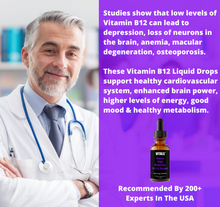 Load image into Gallery viewer, Vitamin B12 Liquid Drops #1 Energy, Nervous System, Mood, Cardiovascular Support
