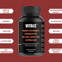 Load image into Gallery viewer, High Potency Probiotic 40 Billion CFU Capsules
